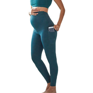 Leggings <span class=keywords><strong>Premaman</strong></span> Sportivi in Spandex con Logo Personalizzato Rosso, Push-up, per Yoga e Sport - Product Image 3