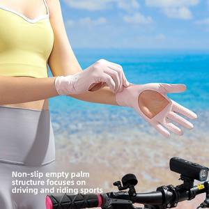 ถุงมือบางกันแดดผ้าไอซ์ซิลค์สำหรับผู้หญิงกันลื่นสำหรับขับรถตกปลาในฤดูร้อน - Product Image 4
