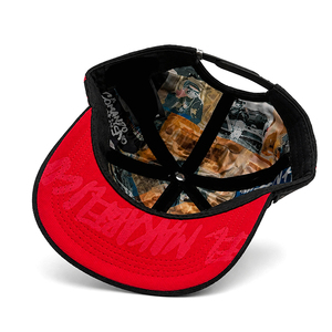Casquette de baseball en daim haut de gamme avec écussons métalliques personnalisés, patch en cuir, broderie 3D florentine et strass en cristal - Product Image 5