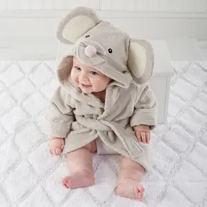 Peignoir pour enfants, garçons et filles, vêtement pour le bain, pyjama imprimé à capuche en flanelle, nouvelle collection