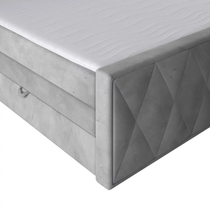 Letto Moderno Europeo in Velluto, Design <span class=keywords><strong>Salvaspazio</strong></span> a Due Cassetti, Arredamento di Lusso per Camera da Letto Personalizzato OEM/ODM per Grossisti - Product Image 4