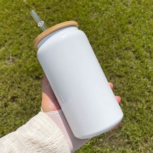 Custom logo White Blank Sublimation Double Walled Vacuum Insulated Stainless Steel 16oz Can <b>Metal</b> Tumblers Cans - Product Image 4