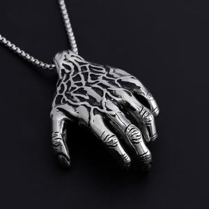 Collares con Colgante de Diseño Punk Retro Personalizado con Garra de Fantasma para Hombre, en Acero Inoxidable - Product Image 4