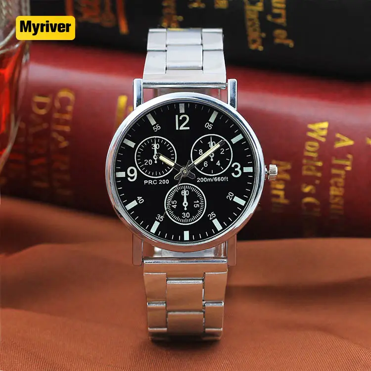 Myriver Factory Wristwatches Sales Quartz Watch Women Classic Second Hand Business Waterproof Stainless Steel Watches For Men