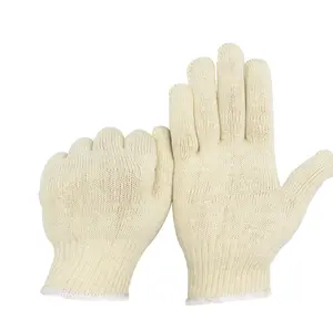 Fashion Yellow Glove Customized Logo Gloves Quality Cotton Yarn Fine Knitting Glove Absorb Sweat For Household Work