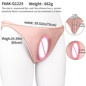FAAK Culottes en silicone réaliste avec vagin, string, culotte en silicone réaliste, culotte transgenre, culotte dissimulante, culotte T-back pour sissy - Product Image 3