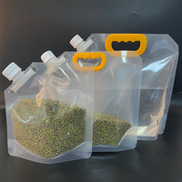 Bolsa de Plástico Impresa Personalizada con Boquilla y Asa para Alimentos, Bolsa de Embalaje Líquido de Gran Capacidad, Flexible, para Granos, Frijoles y Arroz