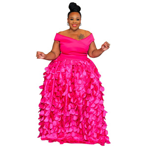 N8052 Abbigliamento <span class=keywords><strong>da</strong></span> donna europeo snellente elegante <span class=keywords><strong>da</strong></span> <span class=keywords><strong>sera</strong></span> snellente abito <span class=keywords><strong>taglie</strong></span> <span class=keywords><strong>forti</strong></span> Africa - Product Image 5