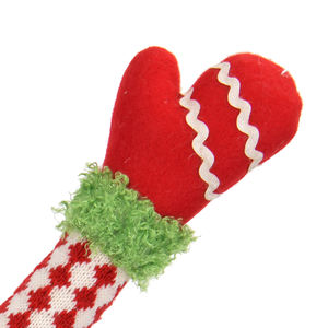 إصدار جديد 2026 من زينة المطبخ الأمريكية بلون البرغندي على شكل جني للديكور في عيد الميلاد - Product Image 2