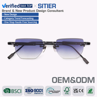 Sitier pour Lunettes de Soleil Unisexe Sans Monture Classiques Rétro de Luxe de Haute Qualité et Élégantes, Personnalisables ODM OEM