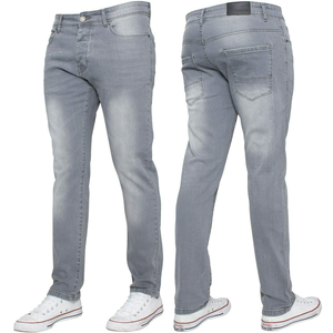 Jeans Casuales para Hombre, Tela Denim Elástica, Spandex/Algodón, Ecológicos, Transpirables, Corte Recto, Lavado Medio, Cintura Media - Product Image 6