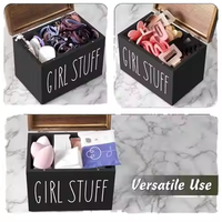 Boîte de rangement en bois pour femmes pour organiser des objets personnels