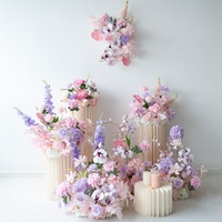 Rosa Moderne Hochzeits- und Geburtstags-Blumenkugel-Arrangement mit KT-Board-Basis, Echte Blumen, Langlebig und Hochwertig für Tisch- und Bodendekoration
