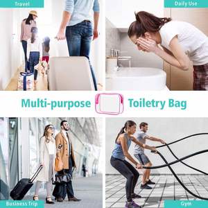 Wholesale Luggage Cosmetics <b>Bathroom</b> Travel Ladies <b>Waterproof</b> With Zipper Pvc Clear Makeup Bags Bulk - Product Image 6