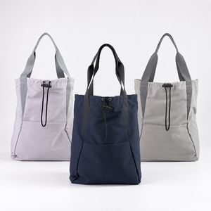 Wholesale <b>Large</b> Capacity Waterproof Nylon Drawstring Tote <b>Bag</b> Convertible Shoulder Backpack for Travel Gym and Shopping - Product Image 1