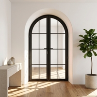 Porte intérieure en verre et fer noir sur mesure de qualité supérieure avec le dernier design