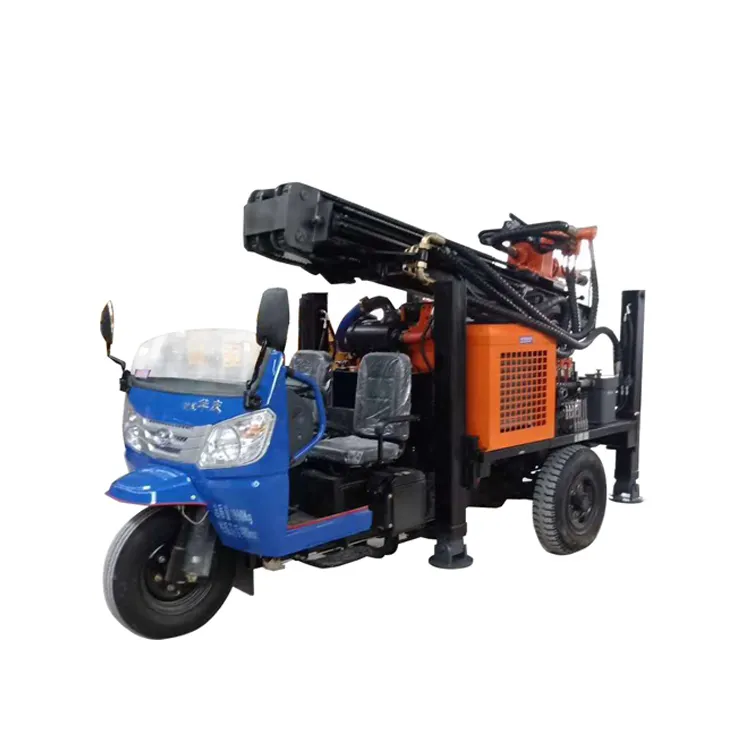 Top Drive Tricycyle Truck Mounted Hydraulic Mud Pump And Air Compressor Borehole Water Well Drilling Rig Machine In Low Price