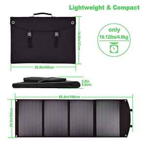 Cargador de panel solar plegable Glory Solar para generador de estación de energía Jackery Rockpal Goalzero <span class=keywords><strong>Suaoki</strong></span> con puertos USB QC3.0 - Product Image 2
