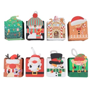 Caja de regalo de elemento de Navidad cuadrada de 5,5 cm de tamaño pequeño, ventaja UV, portavelas hecho a mano de cartón de 2mm/estampado de caja de dulces - Product Image 2