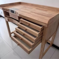 Outils de fabrication de bijoux, établi en bois, machine de moulage de métaux efficace, design moderne de luxe avec éclairage LED, tiroirs robustes, outils d'artisanat
