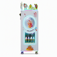 Máquina Expendedora de Helados Compacta, Mini Quiosco Automático de Helados Suaves para Tiendas de Conveniencia y Cines