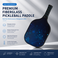 Raquette de pickleball en fibre de verre de qualité supérieure 16 mm, pressée à froid, légère, avec un sweet spot large pour les tournois, vente en gros