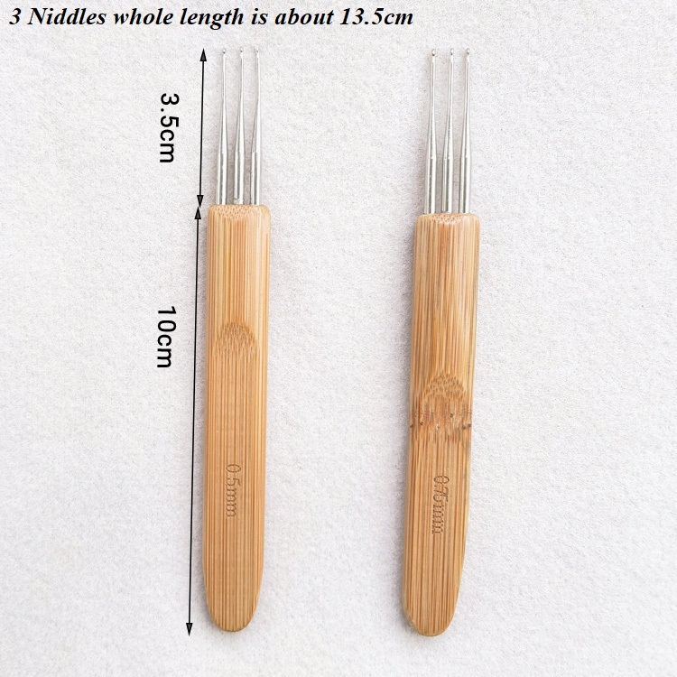 KAMA Hook Needles Dreadlocks Hair Making Machine with Wooden Handle and Steel Needles Detail Section 7