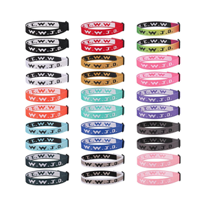Pmormyy 30PCS WWJD Religious Charm Bracelet Pack <span class=keywords><strong>para</strong></span> <span class=keywords><strong>mujeres</strong></span> y hombres-Pulseras ajustables cristianas Regalo - Product Image 1