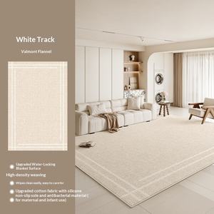 Alfombra Tejida de Distribución para Sala de Estar, Estilo Crema 2025, Lavable, Impermeable para Dormitorio, Alfombra de Lujo Ligero para Sofá de Alta Gama - Product Image 6