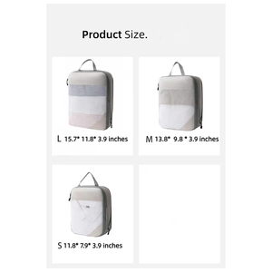 Juego de 7 Cubos de Embalaje de Poliéster con Cierre de Cremallera, Organizadores de Viaje para Maletas, Bolsa de Malla Expandible, Unisex - Product Image 2