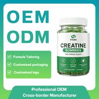 Gummies de créatine au goût naturel, à base de pectine végétale, pour une nutrition active quotidienne à long terme