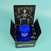 Caja de Cartón Corrugado con Fondo con Cierre y Ranuras Regulares, Caja de Cartón Reciclable Ecológica con Logotipo Personalizado para Empacar Sombreros y Ropa