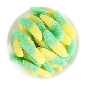 Bonbons Gommeux Aigres Vers Halal en Gros, Bonbons Mous en Gelée - Product Image 1