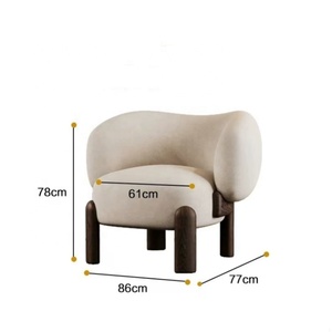 Cao đàn hồi bọt đệm phòng khách giọng ghế. Thiết kế Scandinavian ghế sofa đơn. Khung gỗ rắn, được bán trong một mảnh - Product Image 6