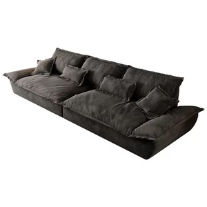 Sofá de Tela Estilo Italiano, Sofá Recto de Tres Plazas, Moderno y Minimalista, Tapizado con Relleno de Espuma, Sofá para Sala de Estar - Product Image 4