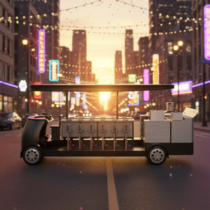 Vélo <span class=keywords><strong>de</strong></span> fête tandem électrique à assistance au pédalage, freins à disque hydrauliques, capacité <span class=keywords><strong>de</strong></span> charge <span class=keywords><strong>de</strong></span> 5000 kg, vélo multifonctionnel pour la vente <span class=keywords><strong>de</strong></span> nourriture et <span class=keywords><strong>de</strong></span> boissons - Product Image 6