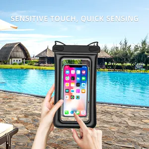 New Touch Friendly Floating Waterproof Phone Pouch Cell Phone Custom Logo Water Proof Bag With Double Hook Lanyard