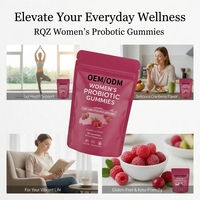 Gommes probiotiques pour femmes 5 milliards d'UFC - Saveur canneberge - OEM ODM Marque privée - Sans gluten Cétogène Soutien de l'équilibre du pH