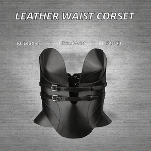 New Arrival Women Canvas Leather Corset Waist Trainer Breathable <b>Shapewear</b> Sexy Plus Size Body Shaper Adjustable Lace Up Slimmin - Product Image 2