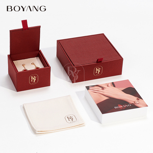 Boîte d'emballage pour bijoux en carton, nouvelle conception personnalisée Boyang, pour collier, bague, boucles d'oreilles - Product Image 2