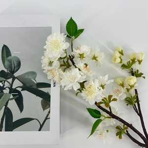 Fleur artificielle en soie, directement de l'usine, 48 cm, simulation de fleur de cerisier, bouquet pour mariage, décoration intérieure et extérieure. - Product Image 6