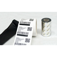 Pita Transfer termal terlaris lilin Premium 110mm * 300m 110mm * 450m TTR untuk pencetakan kode batang kompatibel dengan printer