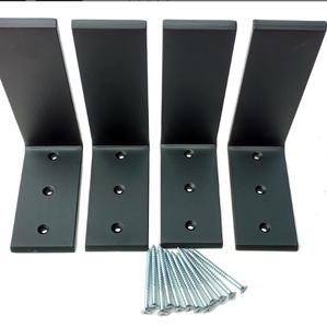 Tùy chỉnh Heavy-Duty kệ hiện đại Heavy Duty thép đen 6 "x 8" truy cập hàng đầu hỗ trợ chân đế phần cứng - Product Image 3