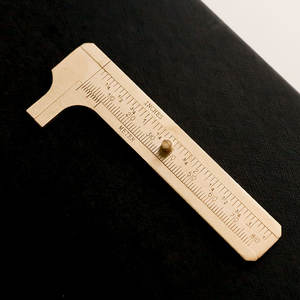 80mm/<span class=keywords><strong>3</strong></span>インチ真鍮キャリパーダブルスケールバーニアポケットルーラービーズワイヤージュエリー測定ストレートルーラータイプ - Product Image 3