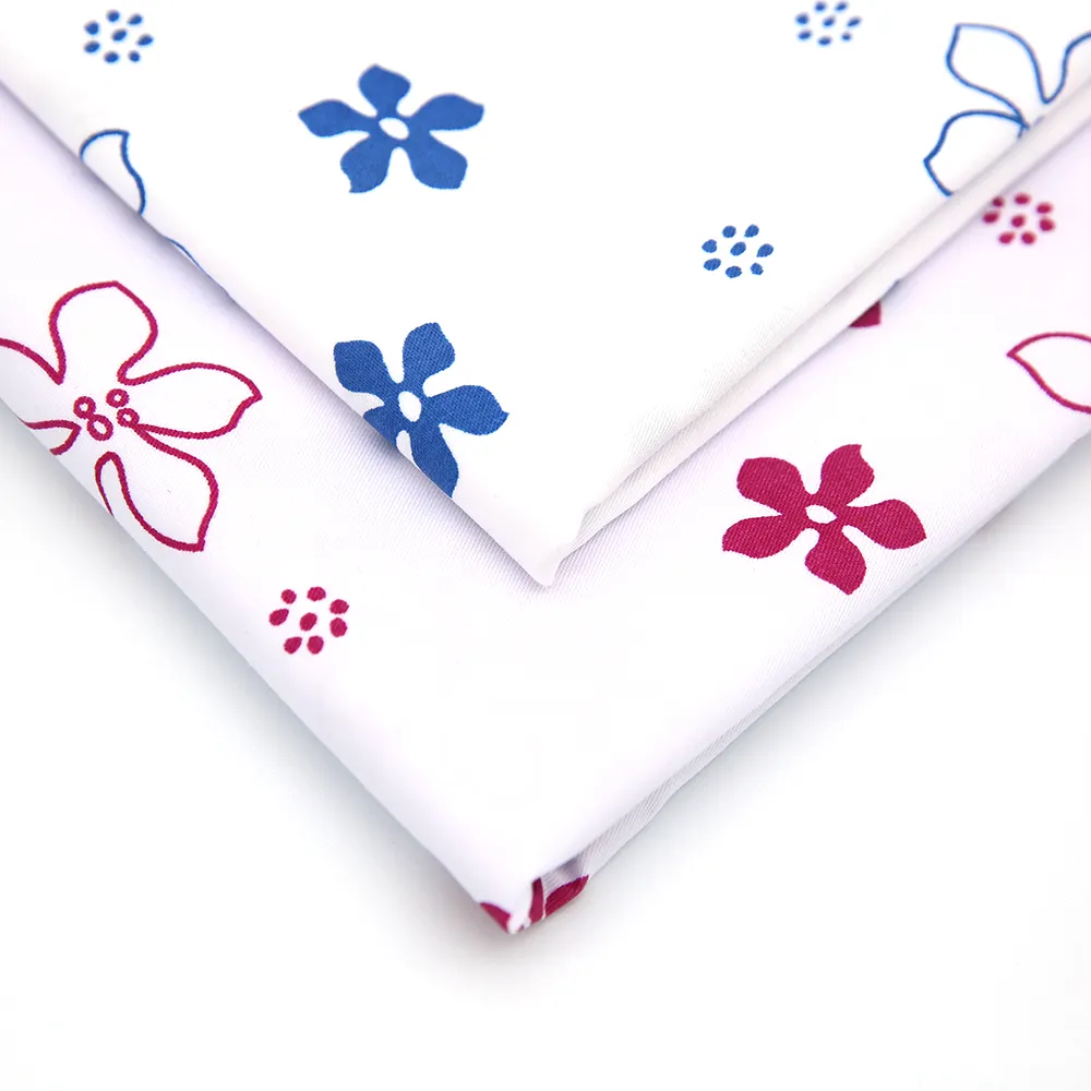 Cheap printing flower polyester cotton fabric used for medical uniforms fabric