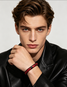 Bracelet ouvert unisexe en cuir de python véritable, acier inoxydable chirurgical 316L, plaqué or 18 carats par PVD sous vide, vente en gros d'usine <span class=keywords><strong>VIYA</strong></span> - Product Image 6