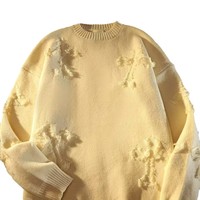 Pull tricoté décontracté et ample pour homme, à manches longues, déchiré, personnalisable, tendance, nouveau modèle printemps