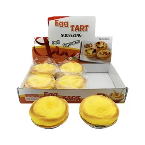Lot de 6 jouets anti-stress en forme de tartelette simulée, jouets sensoriels à presser, Mochi à pincer pour enfants - Product Image 1