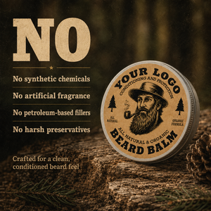 Soin sans rinçage nouvelle génération pour améliorer les pointes abîmées et les poils crépus de la barbe, hydrater les follicules pileux, baume à barbe naturel à base de plantes pour hommes - Product Image 6