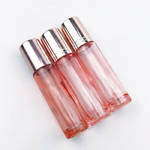 Sang Trọng Màu Hồng 10Ml Gradient Màu Sắc Tinh Dầu Thủy Tinh Cuộn Trên Chai Với Nhôm Có Nắp Đậy Cho Chăm Sóc Da Huyết Thanh Trong Hộp - Product Image 4
